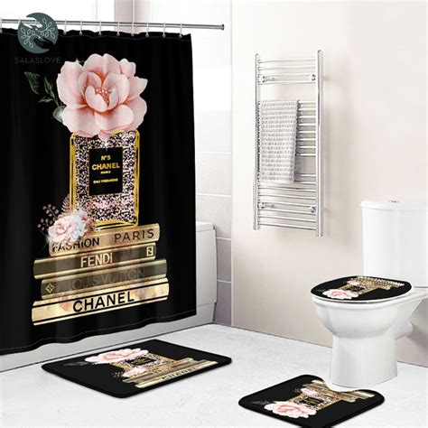 chanel perfume bottle shoer curtain|Amazon.com: Perfume Bottle Shower Curtain.